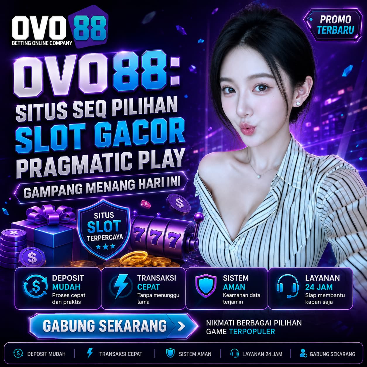 OVO88: Situs Seq Pilihan Slot Gacor Pragmatic Play Gampang Menang Hari Ini